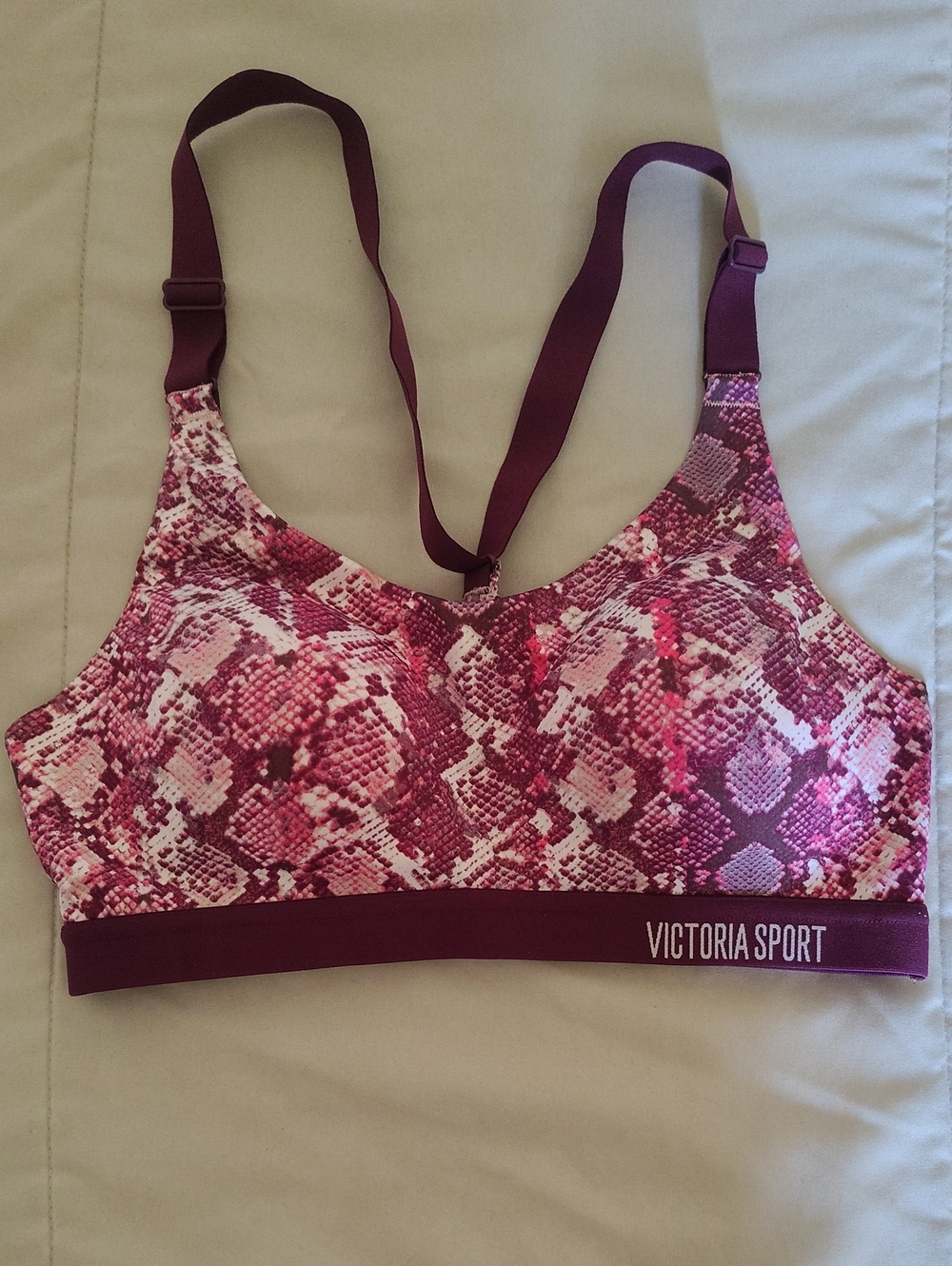 Victoria's Secret Purple Snakeskin Print Sport Bra 34B Y2K NWOT